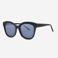 Cat-Eye-Sonnenbrille mit abgeschrägtem Acetat für Damen